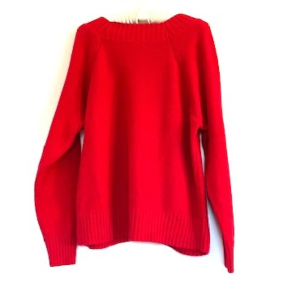 Chaps Red Crew Neck Cotton Sweater - Picture 3 of 5